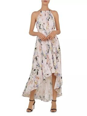 daniiey woodland pleated maxi dress Ted Baker | Dresses | Ted Baker Daniiey Woodland Pleated Maxi Floral Dress  Pale Pink Lined Size 2